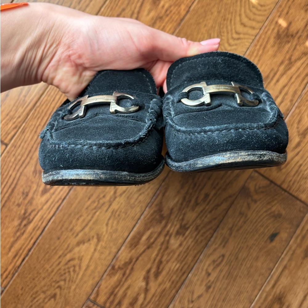 Black Suede Loafers with Metal Bit - Picture 7 of 15